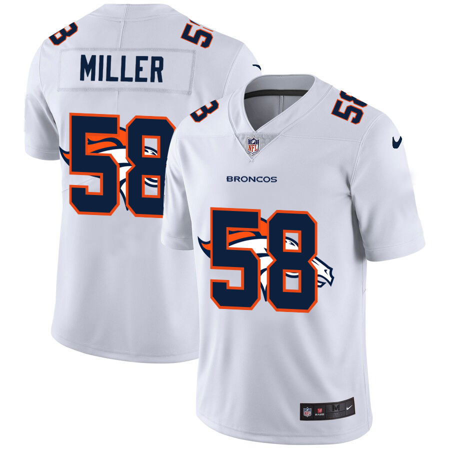 2020 New Men Denver Broncos #58 Miller white  Limited NFL Nike jerseys->denver broncos->NFL Jersey